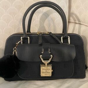 Dooney & Bourke 1975 Signature Jacquard Small Domed Satchel Vintage